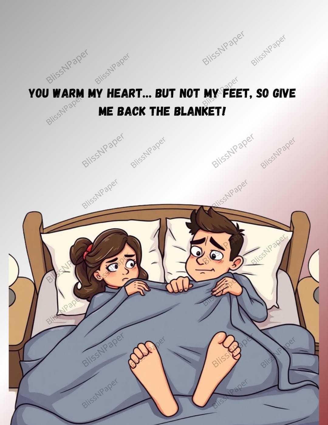 Funny Couple Card – You Warm My Heart but Not My Feet – Cute ...
