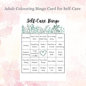 Self-Care Activities Bingo