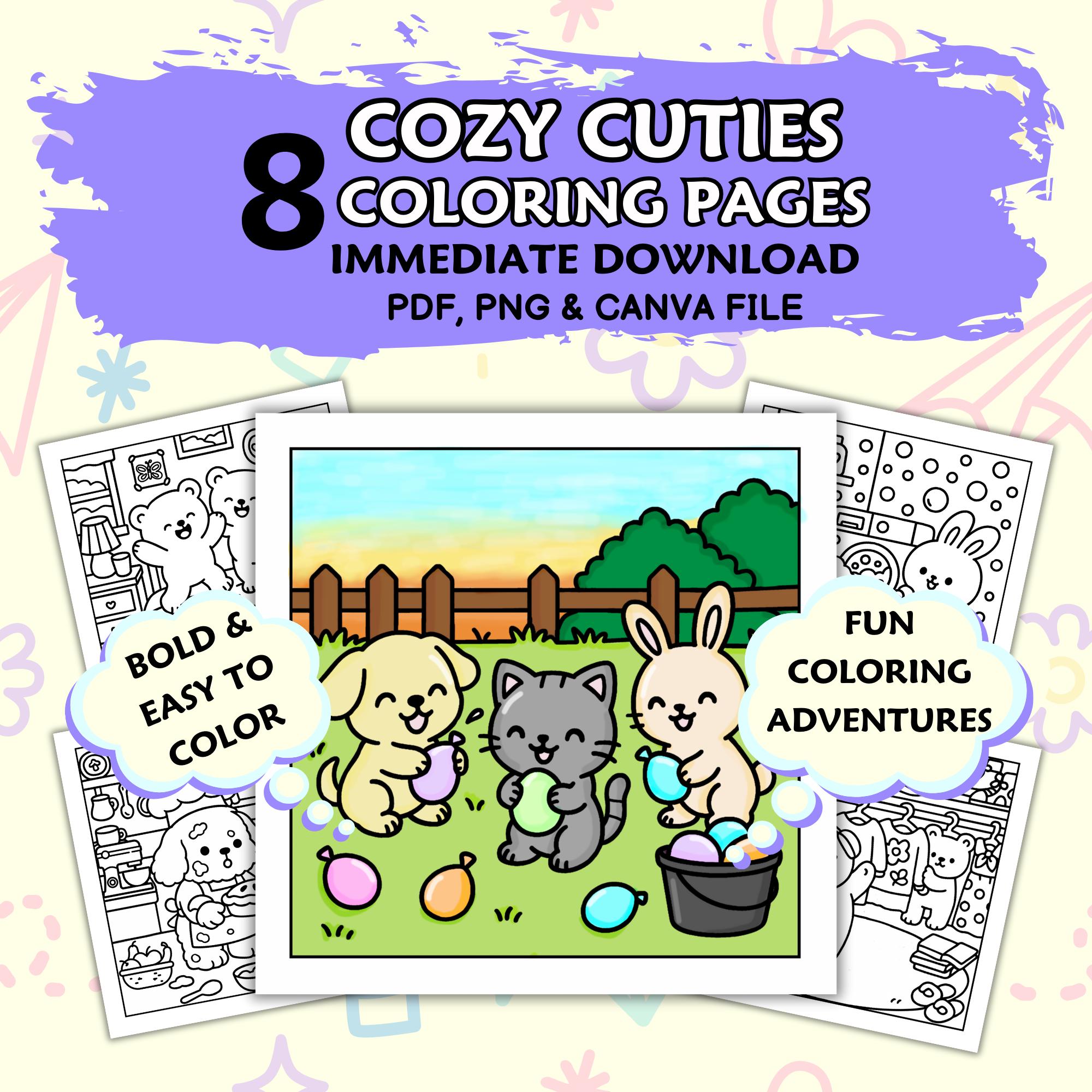 Cozy & Girly Coloring Book - Libro Da Colorare Per Adulti, Ragazzi E Bambini - Foto 13
