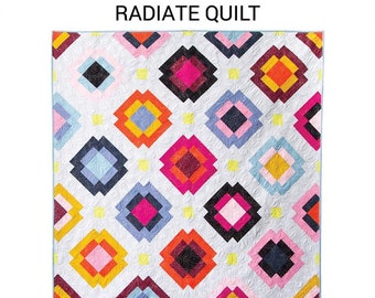 LAST CALL Radiate Quilt Pattern, Then Came June TCJ118, FQ Fat Quarter Friendly, Modern Baby Throw Twin Bed Quilt Pattern
