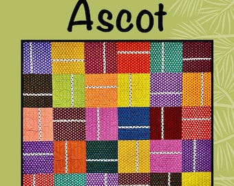 Ascot Quilt Pattern, Villa Rosa Designs VRDSP020, Layer Cake Friendly Lap Throw Quilt Pattern, Beginner Patchwork Quilt Pattern, Sugar Pine