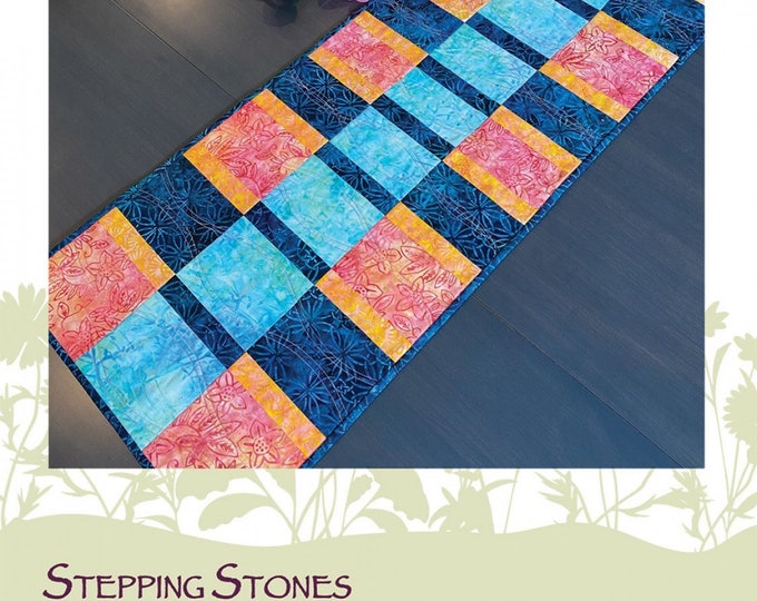 Stepping Stones Table Runner Quilt Pattern, Dragonfly Fiberart DFTR-49 ...