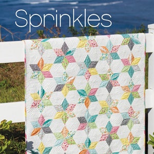 Sprinkles Quilt Pattern, Jaybird Quilts JBQ 160, Sidekick Pattern, Modern Quilt Pattern, Star Quilt Pattern, Baby Quilt Pattern