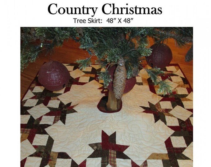 Country Christmas Quilted Tree Skirt Pattern, CSS279, Layer Cake
