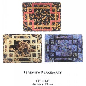 Serenity Placemats Pattern Serenity Placemats Pattern