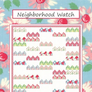 LAST CALL motif de courtepointe surveillance de quartier, Coach House Designs CHD-1817, motif de courtepointe House Houses, Scrap Friendly