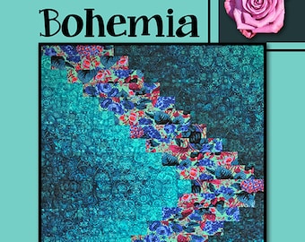 Bohemia Quilt Pattern, Villa Rosa Designs VRDRC200, Patterns for Yardage, Modern Ombre Throw Quilt, Melissa Milligan