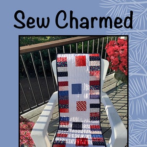 Sew Charmed Quilt Pattern, Villa Rosa Designs VRDSP002, Charm Friendly Table Runner Pattern, 5" Inch Charm Squares Pattern