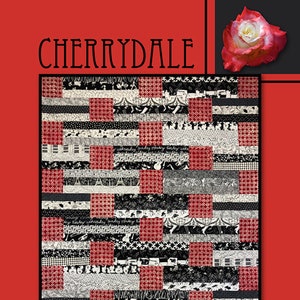 Cherrydale Quilt Pattern, Villa Rosa Designs VRDRC190, Jelly Roll Friendly, Strip Quilt Pattern, Modern Throw Quilt Pattern