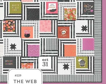 The Web Quilt Pattern, Lella Boutique LB229, Layer Cake Panel Friendly Oversized Throw Quilt Pattern