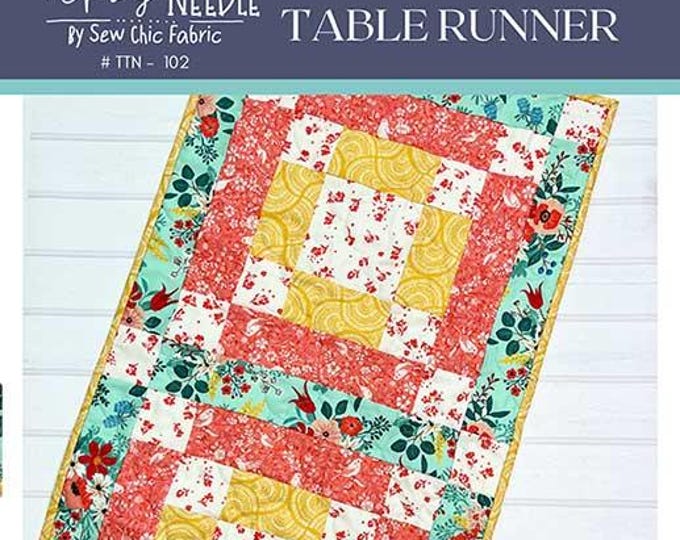 Rail Romp Table Runner Quilt Pattern, TINY13, Yardage Friendly Table ...