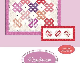 Daydream Quilt Pattern, Quilting Life Design QLD206, Jelly Roll Honey Bun Strip Friendly, Throw Table Runner Quilt Pattern, Sherri McConnell