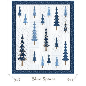 Blue Spruce Quilt Pattern, Bunny Hill Designs BHD2165, Christmas Xmas Tree Quilt Pattern, Applique Tree Quilt, F8 FQ Yardage Friendly