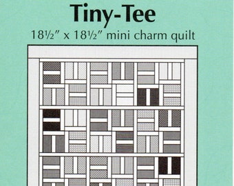 LAST CALL Tiny Tee Quilt Pattern, Pieced Tree Patterns TINY117, Mini Charm Pack Friendly, Table Topper Mini Quilt Pattern