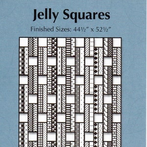 Jelly Squares Quilt Pattern, Pieced Tree Patterns TINY120, Jelly Roll Strip Charm Pack Friendly, Throw Quilt Pattern