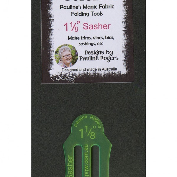 1 1/8" Inch Sasher, Pauline's Quilting World PQW-SS118, Sewing Quilting Notions, Quilt Binding Tool, Magic Fabric Folding Tools