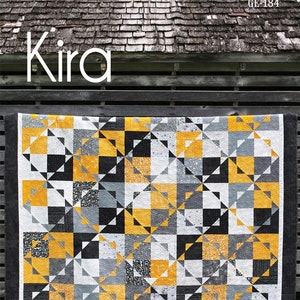 Kira Quilt Pattern, GE Designs GE184, Layer Cake Friendly, Stripology Ruler Pattern, Modern Quilt Pattern