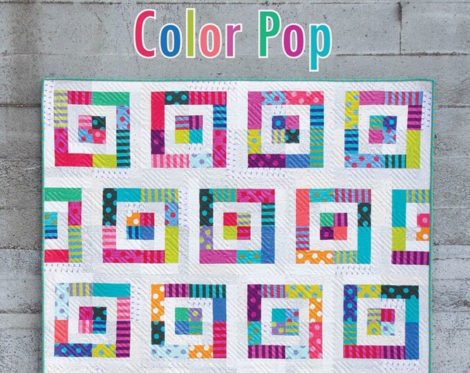 Color Pop Quilt Pattern, CCS180, Jelly Roll Friendly Quilt Pattern ...