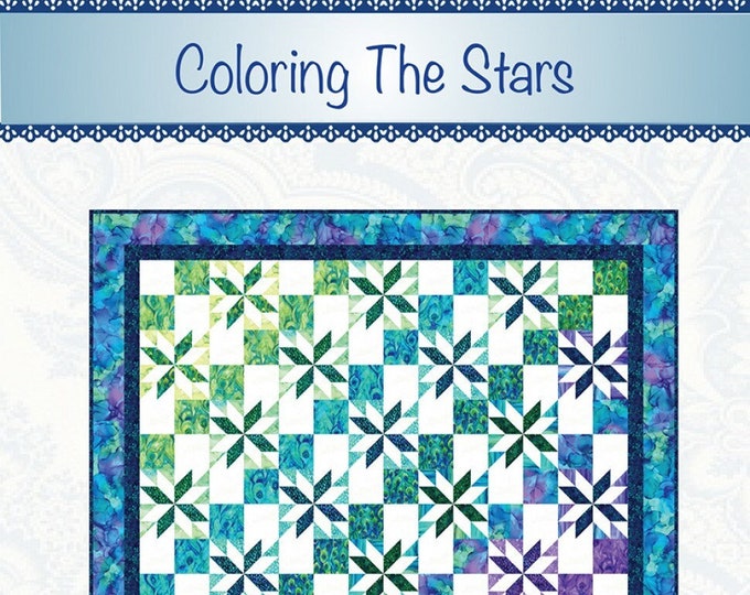 Coloring the Stars Quilt Pattern, BTBQ374 PTNP038, Layer Cake Friendly ...