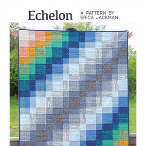 LAST CALL Echelon Quilt Pattern, Kitchen Table Quilting KTQ116, Fat Quarter FQ Yardage Friendly Baby Lap Throw Quilt Pattern