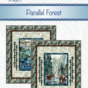 Parallel Forest Panel Frame Quilt Pattern, Bound to Be Quilting BTBQ336 ...