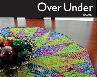 Over Under Tree Skirt Quilt Pattern, Swirly Girls Design SGD029, Christmas Tree Skirt Pattern, Table Topper Quilt Pattern
