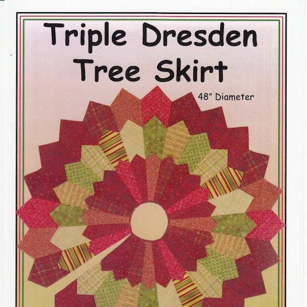 Triple Dresden Tree Skirt Pattern Etsy