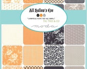 All Hallows Eve Charm Pack, Fig Tree Co, Moda 20350PP, 5 quot Inch Precut Fabric Squares, Halloween Charm Pack Fabric, Pretty Halloween Floral