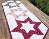 Hollow Star Quilted Table Runner Pattern, Cut Loose Press CLPKMS005, Star Table Runner, Creative Grids 60 Degree Diamond Ruler CGR60DIA
