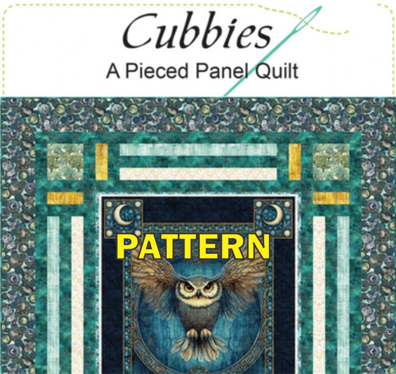 Word Cubbies Images Cubbies Panel Frame Quilt PATTERN, Quilting Renditions QR1272, Fabric ...