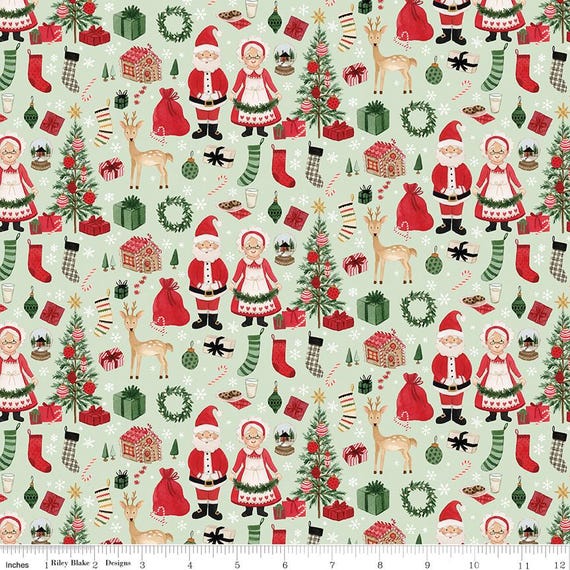 Kelsey Carlson Charming Christmas Charm Pack - 42 Pre-Cut 5-Inch Fabric Squares, Riley Blake Designs, 100% Cotton For Quilting