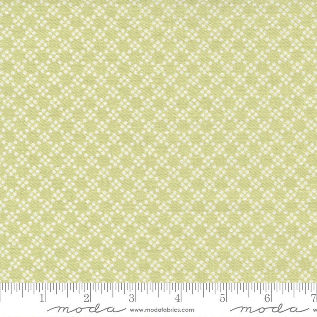 LAST CALL Green Tonal Dot Blender Fabric, 18725 19, Moda Grace Willow