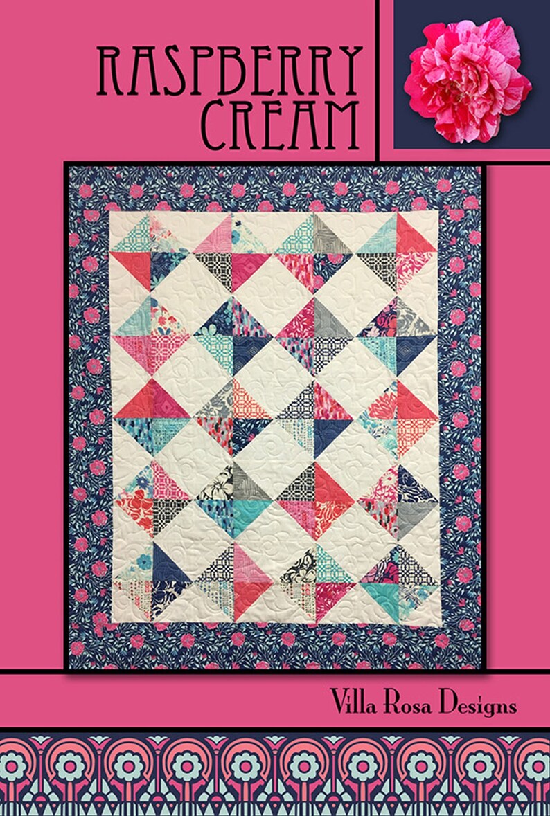 Raspberry Cream Quilt Pattern VRDRC180 Charm Pack Friendly Etsy