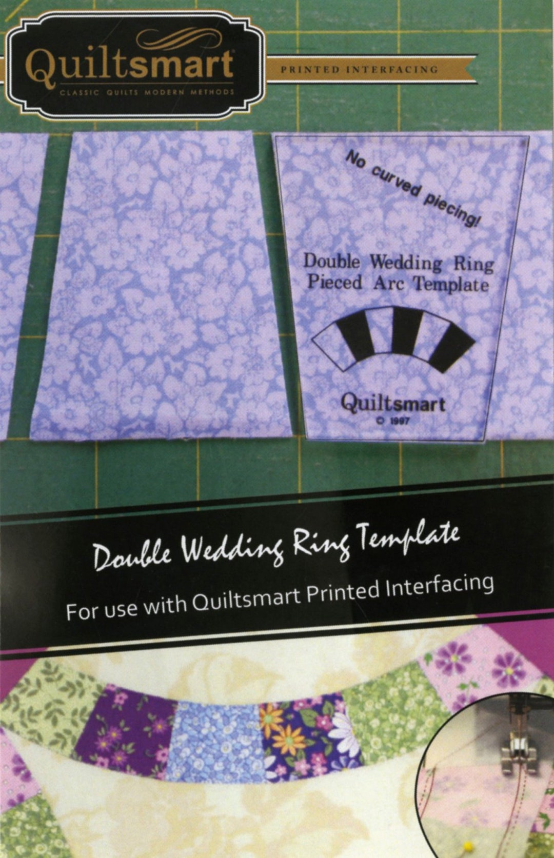 Quiltsmart Double Wedding Ring Template, Acrylic Wedge Template, DWRTD Quiltsmart Double Wedding Ring Template, Acrylic Wedge Template, DWRTD