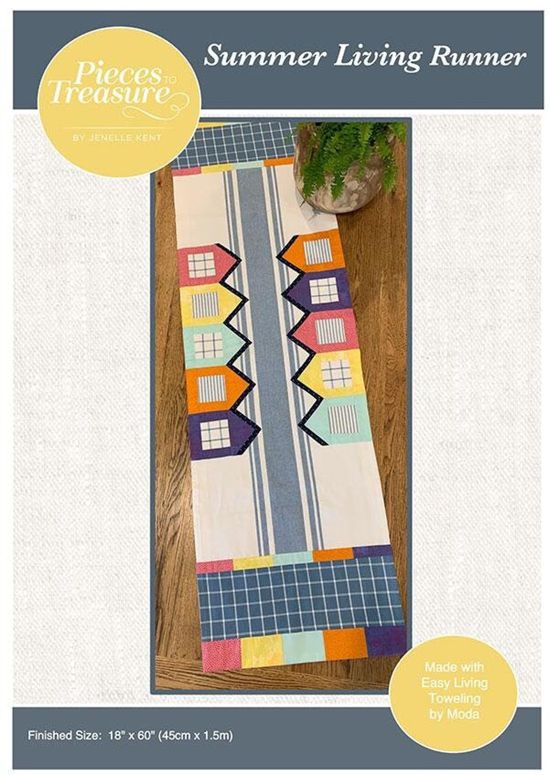 LAST CALL Summer Living Table Runner Pattern, Pieces to Treasure PTT238 ...