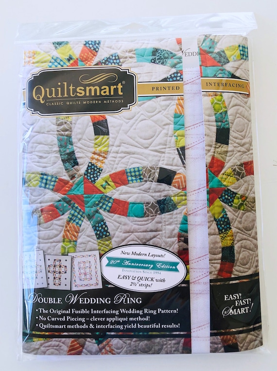 Quiltsmart Double Wedding Ring Classic Pack Printed Fusible Etsy