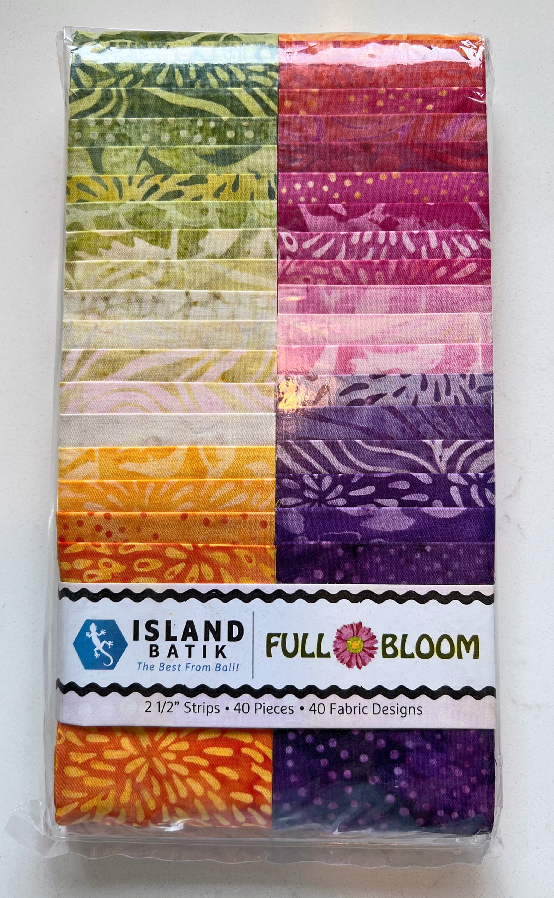 Modern Floral Fabric Jelly Roll -42 pieces of bright colored