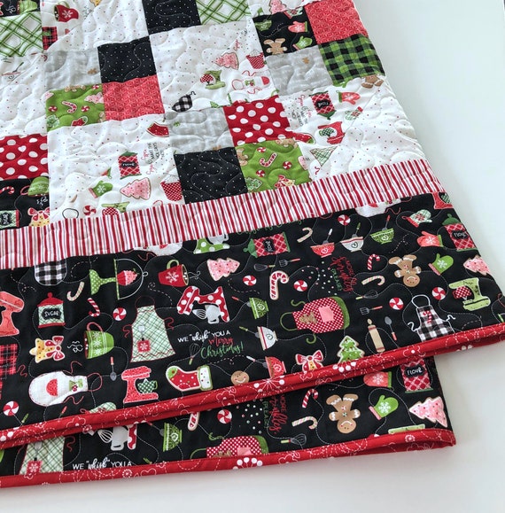 Christmas Xmas Lap Throw Quilt 53.75 x 64 We Etsy