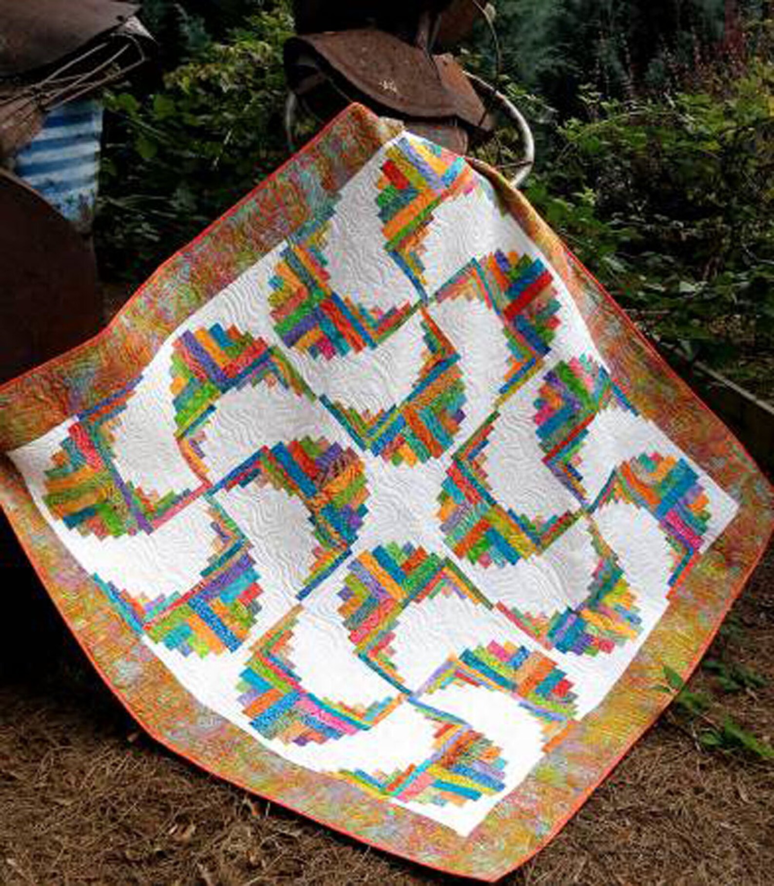 Rainbow Swirls Quilt Pattern Cut Loose Press CLPJAW032 Etsy