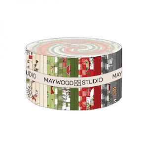 Homemade Holidays 2.5&quot; Strips, Maywood Studio ST-MASHOHO, 2.5&quot; Christmas Xmas Precut Fabric Strip Roll, Kris Lammers