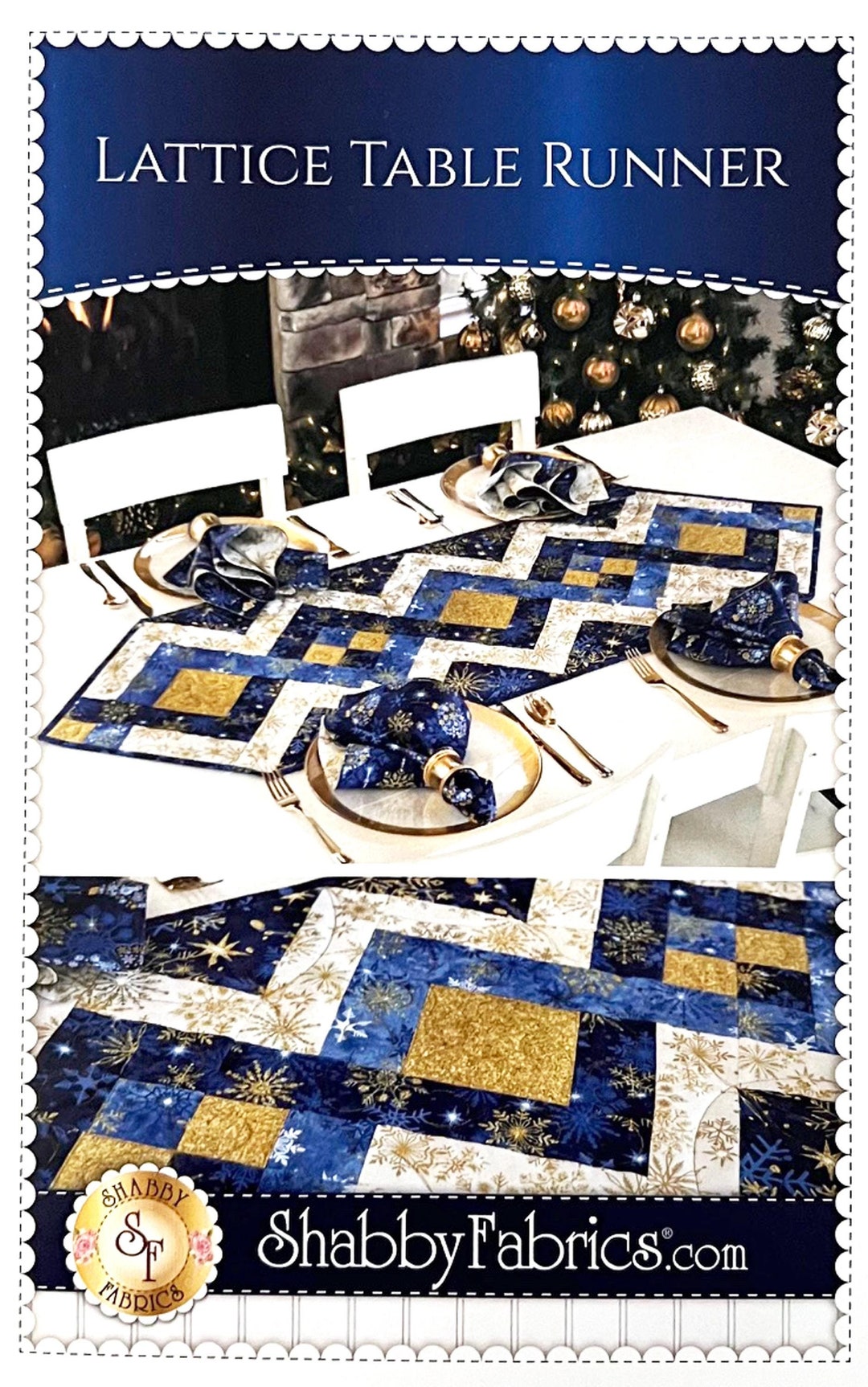 Lattice Table Runner Pattern, Shabby Fabrics SF63830, Yardage Friendly ...