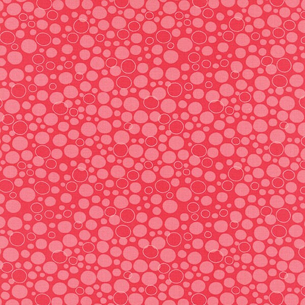 Coral Queen of the Sea - Raspberry Bubbles Fabric - Moda 20515 12 - 1 Yard Cut BTY - Pink Rasperry Bubble Fabric