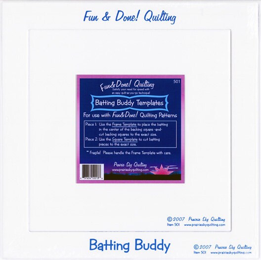 BATTING BUDDY TEMPLATE Fun and Done Quilting Fun & Done Etsy