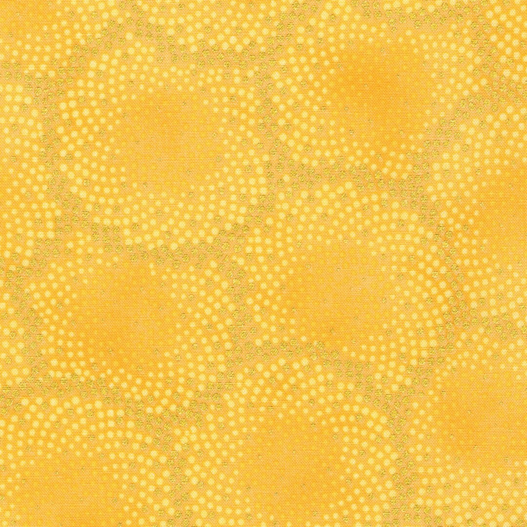 Autumn Fields - Sunflower Centers Yellow Gold Metallic