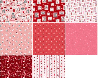 100% cotton Heart Fabric Cat Fabric Quilting Fabric Cute Cats Small Print Fabric by Fat QuarterHalf MetreMetre Valentines Fabric 100% cotton Heart Fabric Cat Fabric Quilting Fabric Cute Cats Small Print Fabric by Fat QuarterHalf MetreMetre Valentines Fabric