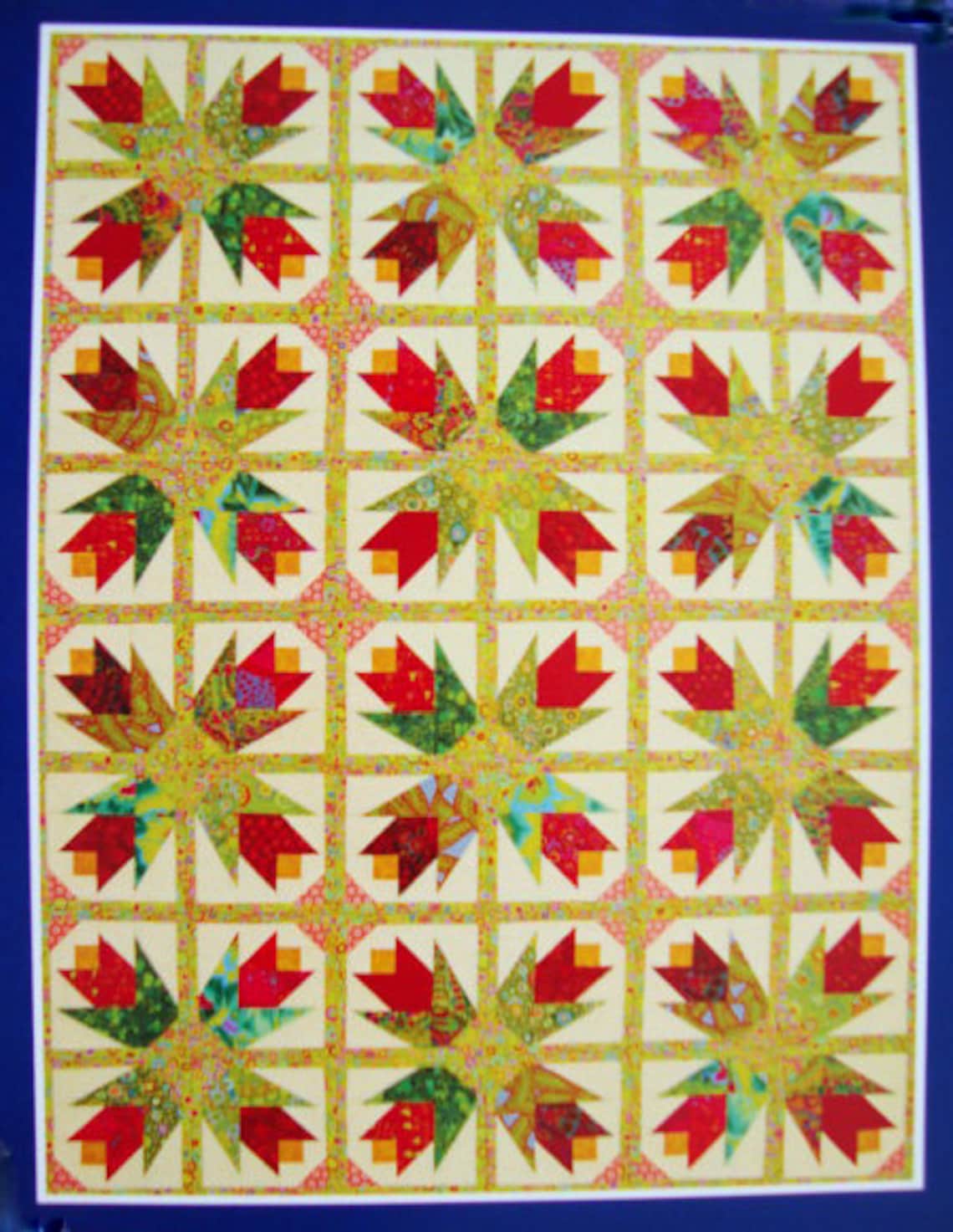 Tulip Tango Quilt Pattern PSQ119 Fun and Done Pattern QAYG Etsy