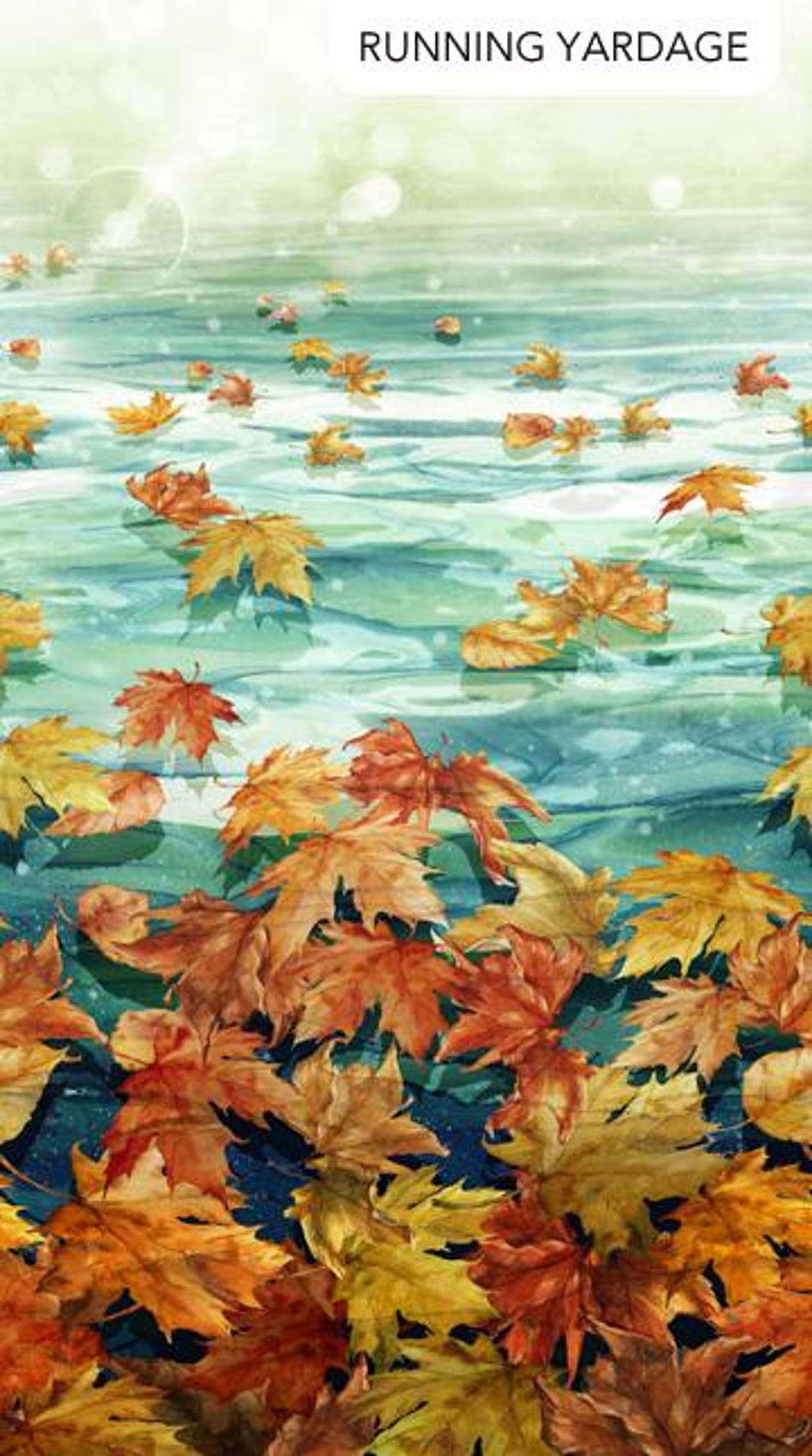 Autumn Breeze - Fall Leaves on Water Fabric, Northcott