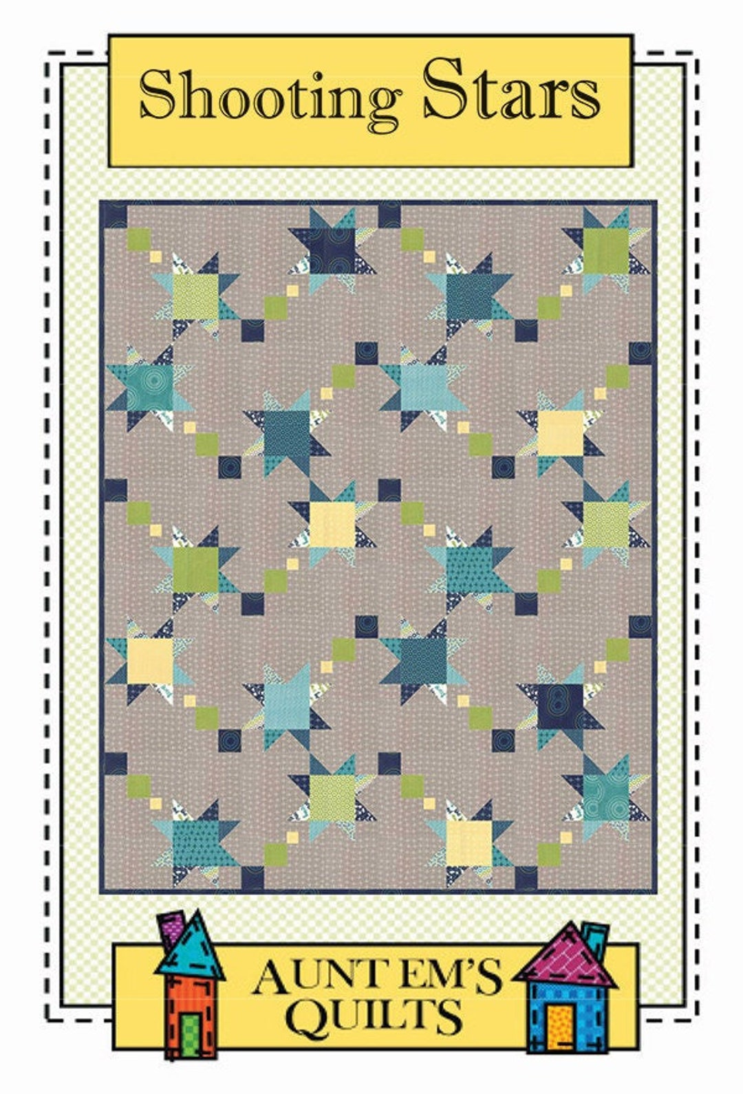 Shooting Stars Quilt Pattern AEQ62 Yardage Scrap Friendly Etsy