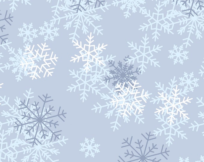 108 Inch Blue Snowflakes Wide Quilt Back Fabric, 51461-2, Wide Quilt ...