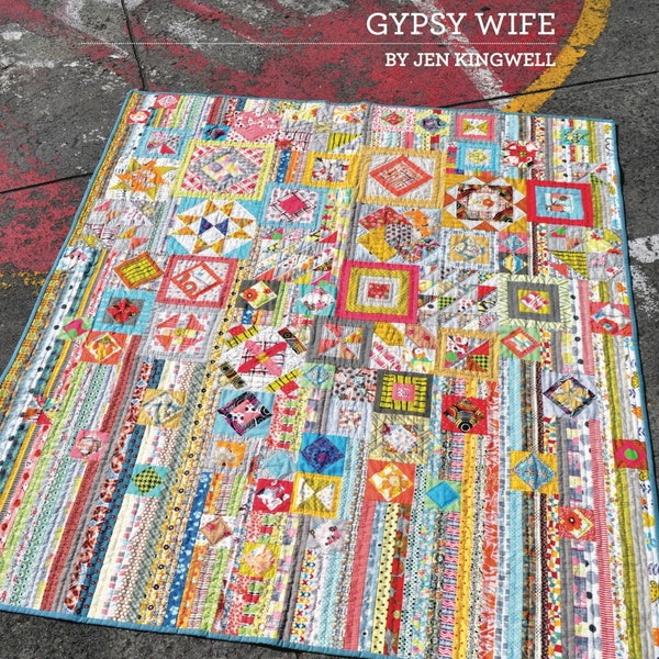 Wanderer's Wife (Gypsy Wife) Quilt Pattern, Jen Kingwell Designs JKD-5026, Sampler Quilt Pattern